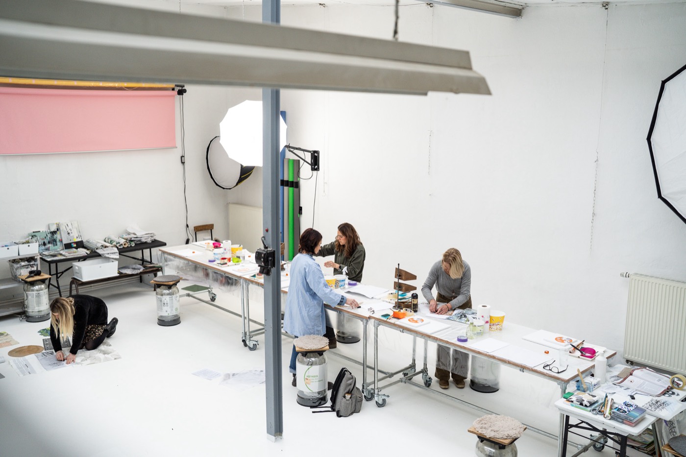 Frottage-Arbeiten im Workshop WERK[39]